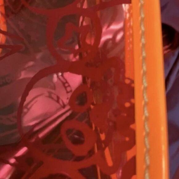 Clear Pink PVC Vivienne Westwood tote with Orange leather trim - Picture 7 of 9